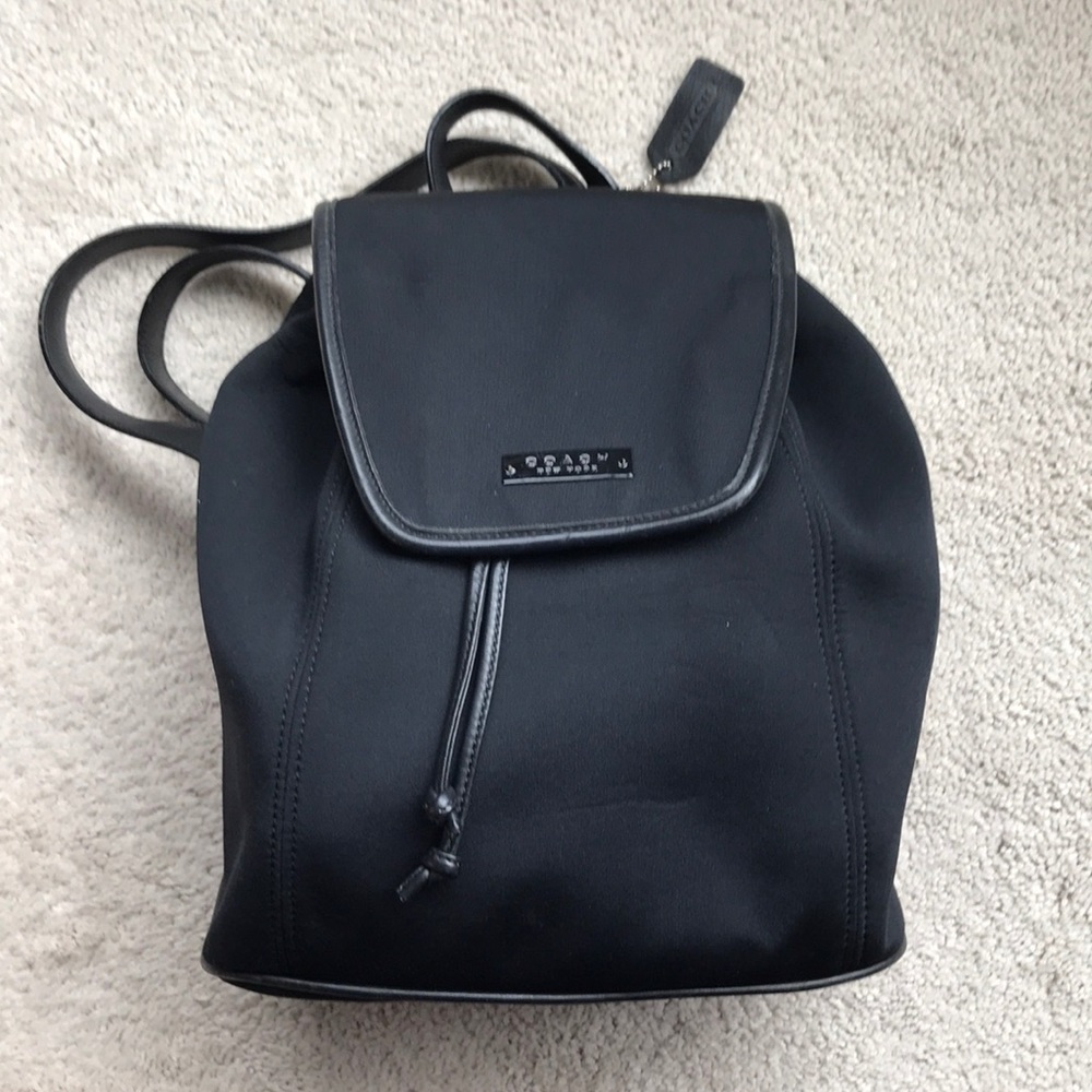 Coach Vintage Black Neoprene Backpack
